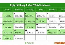 Ngày Tốt Sinh Con Tháng 1 Âm Lịch Năm 2024